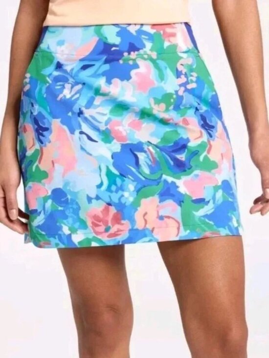 Walter Hagen Pants - Walter Hagen Womens " Lightweight Core Skort Blue Gouache Floral Golf P11